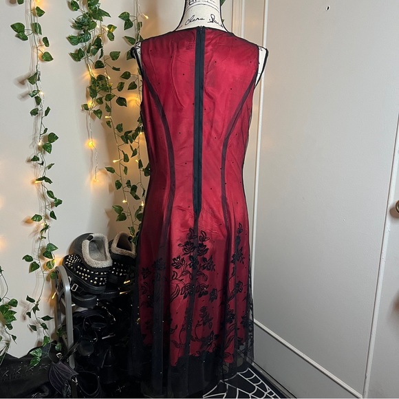 Gothic Red/Mesh Dress - Picture 2 of 4